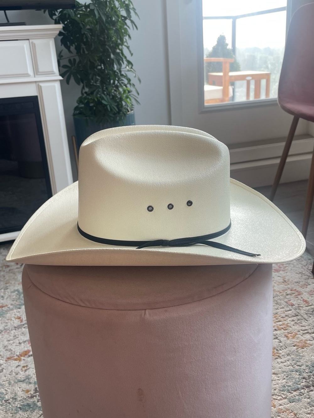 Western Express Coated Canvas Western Cowboy Hat - Cream